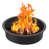 Round Fire Pit Ring 45 Inch Outer Steel Liner DIY Campfire
